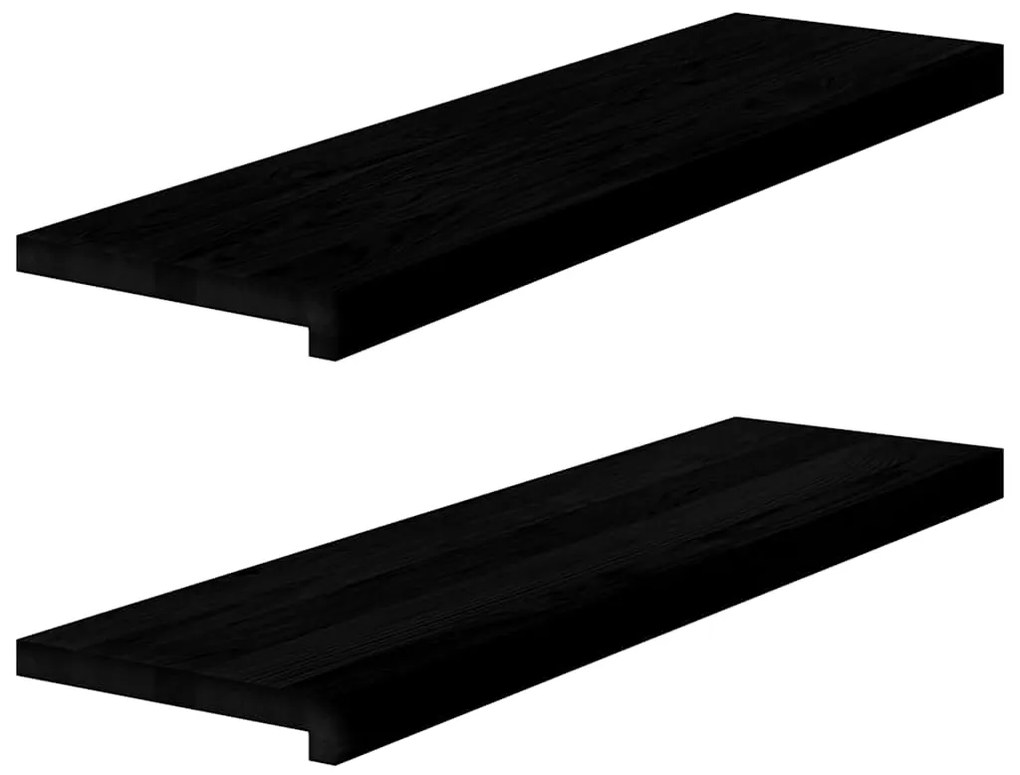 vidaXL Soleiras da janela 2 pcs 90x25x2 cm carvalho castanho-escuro