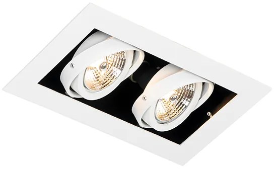 Foco Encastrável Moderno Branco Ajustável 2 Luzes - Oneon 70