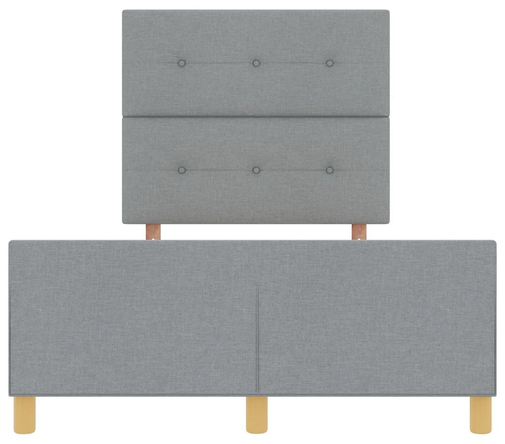 Estrutura de Cama Cinza Claro 120x200 cm Tecido