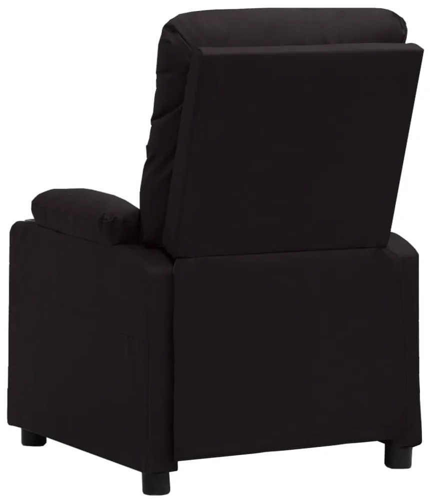 Poltrona reclinável couro artificial preto