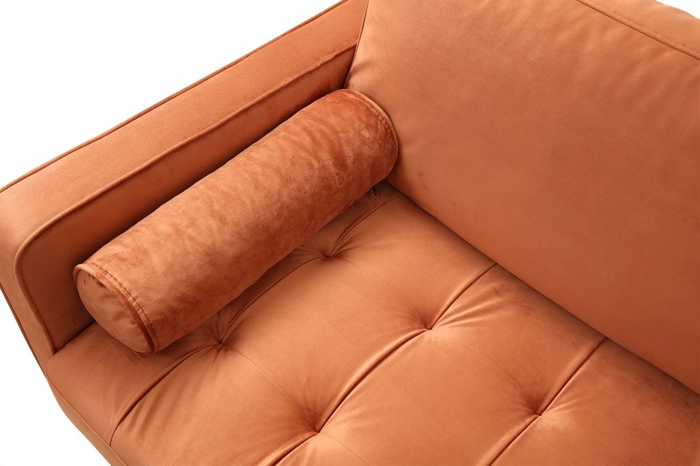 Sofá de 3 Lugares Rome – Laranja – 215x90x70 cm