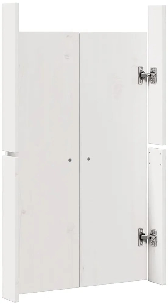 Portas de Cozinha Externas 2 pcs Brancas 50x9x82 cm Madeira Maciça de