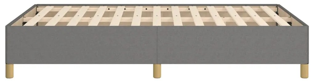 Estrutura de cama sem colchão cinza escuro 120x190 cm tecido