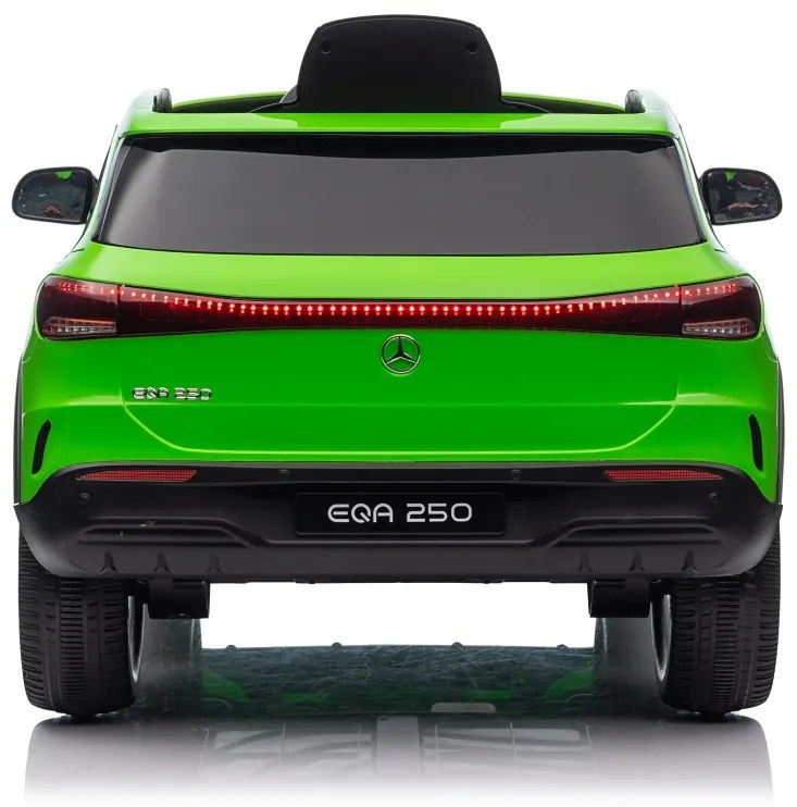 Carro elétrico para Crianças 12V 4x4 Mercedes Benz EQA 250 Rodas Espuma EVA, Assento couro ecológico Verde