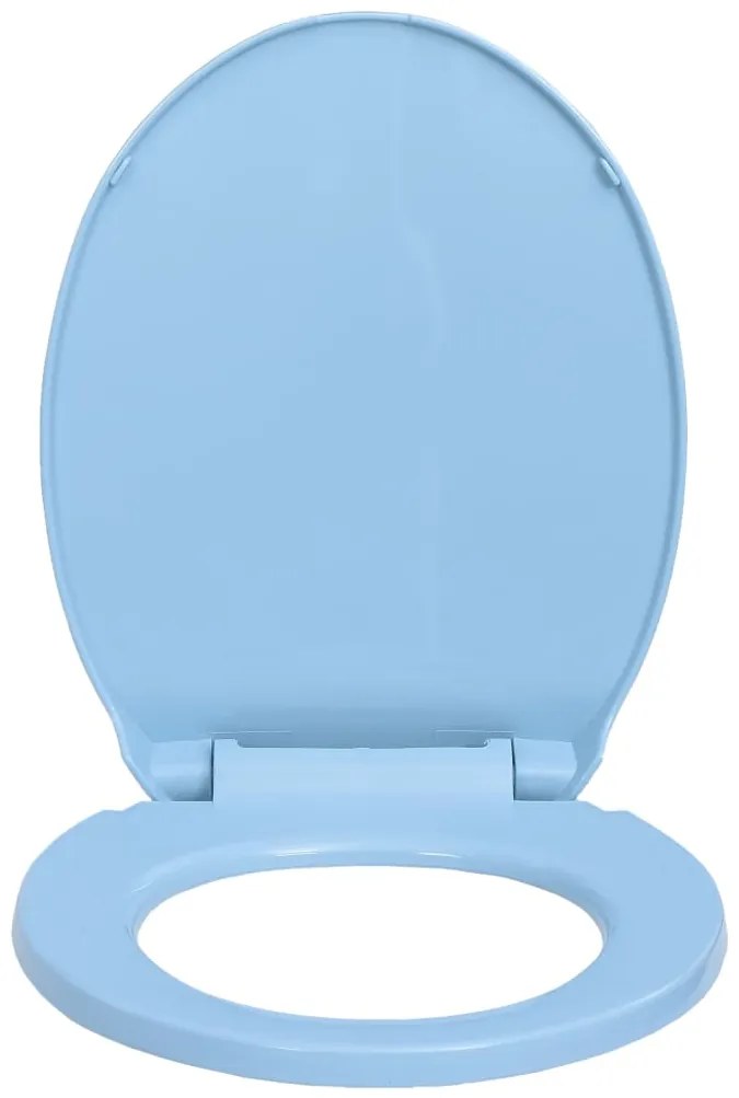 Tampo de sanita oval com fecho suave azul