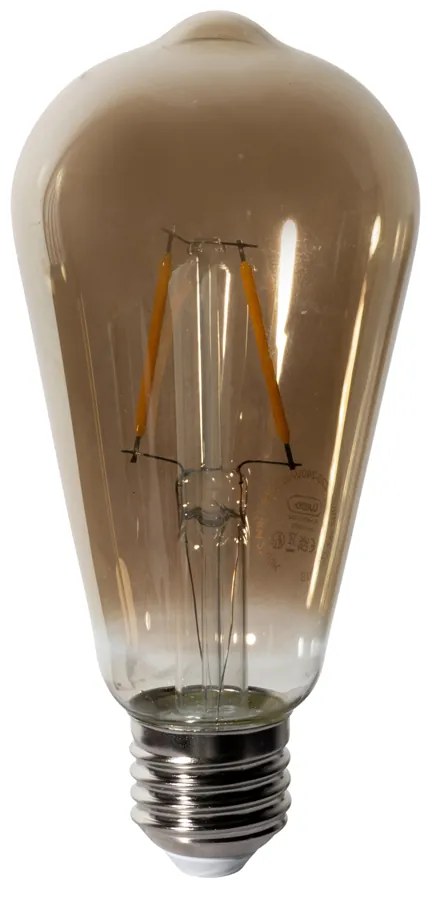 Conjunto de 5 E27 dimbare LED lamp ST64 smoke 2W 200 lm 2700K