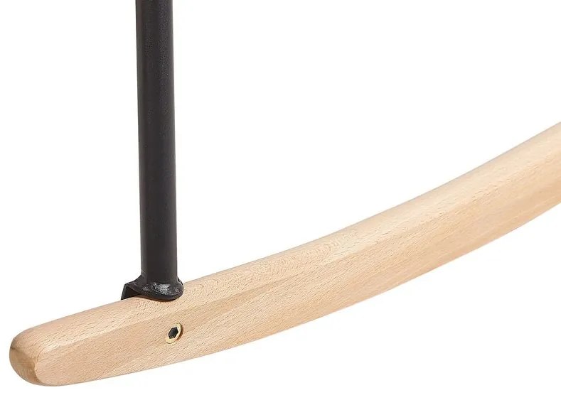Cadeira de baloiço em veludo cinzento LIARUM Beliani