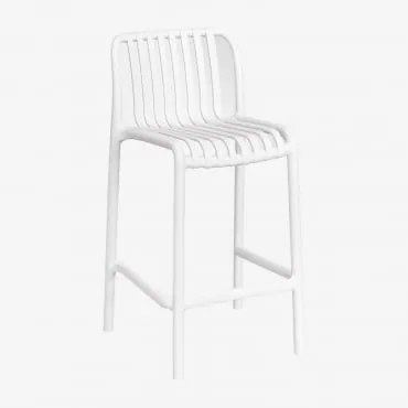 Banco Alto Empilhável Em Polipropileno Wendell Branco Glacial & ↑65 Cm - Sklum