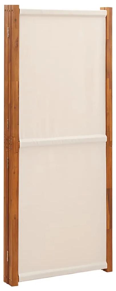 Divisória/biombo com 4 painéis 280x180 cm branco nata