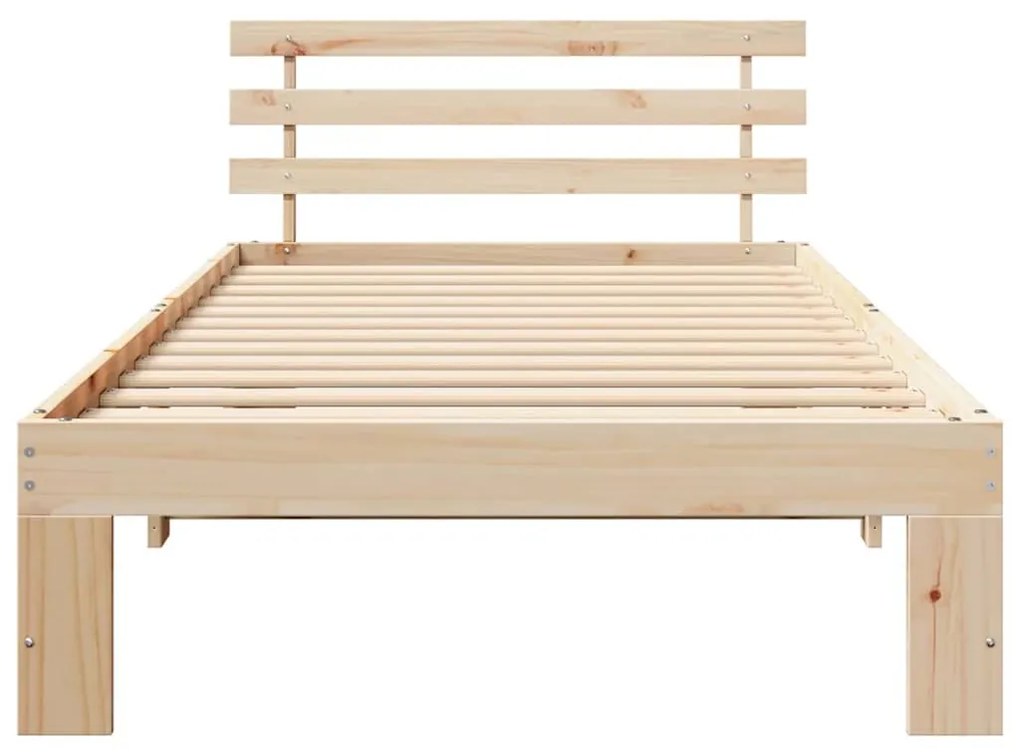 Estrutura de Cama Natural de Madeira de Pinho Natural