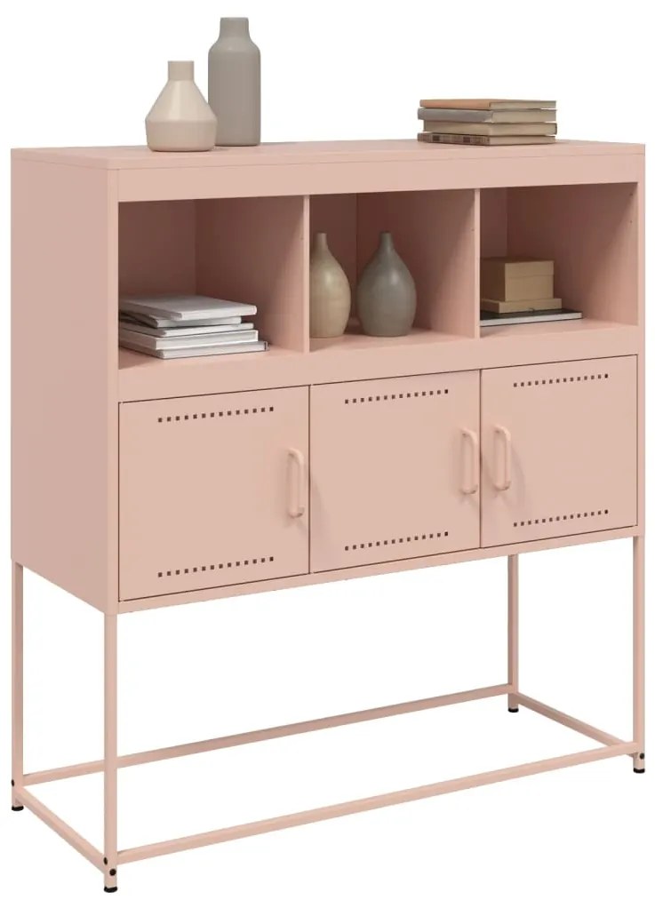 Aparador 100,5x39x107 cm aço rosa