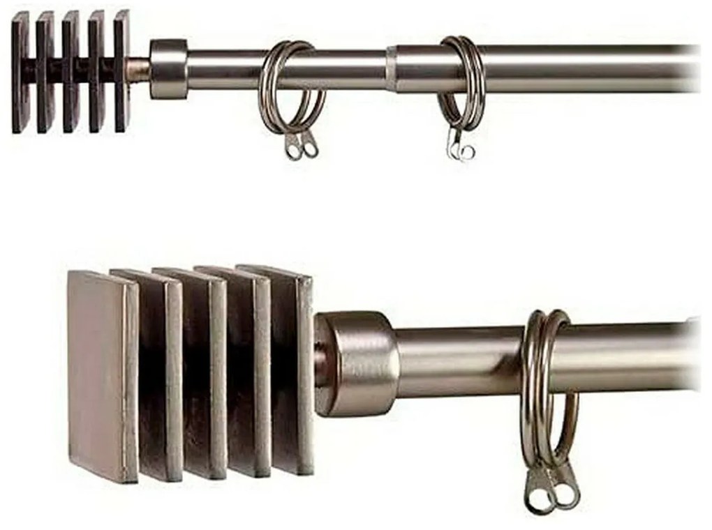 Varão para Cortinas Prateado Ferro