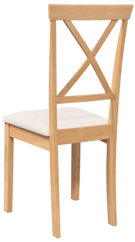 Cadeiras de jantar com almofadões 2 pcs madeira maciça