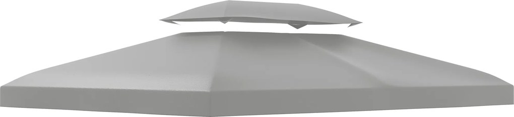 Outsunny Toldo de Substituição 4x3m para Pérgola de Jardim 2 Níveis Respirável com 10 Orifícios de Drenagem Cinza Claro | Aosom Portugal