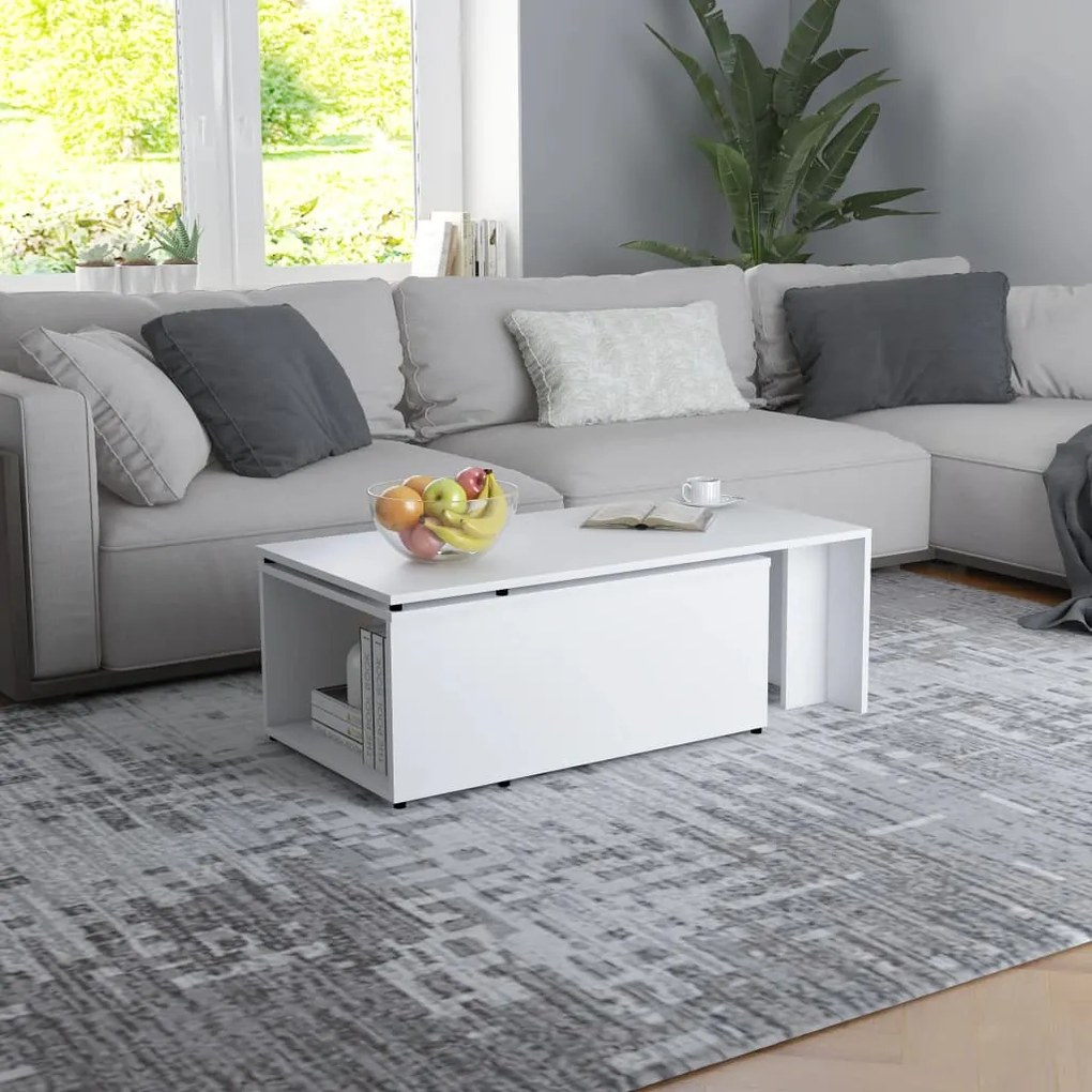 Mesa de centro 150x50x35 cm derivados de madeira branco