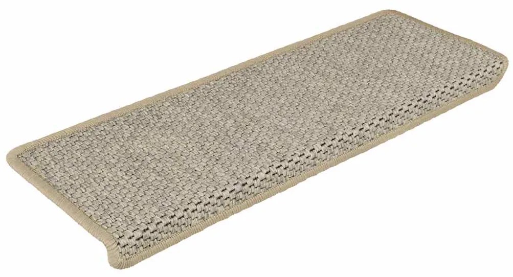 Tapetes escada adesivos aspeto sisal 15 pcs 65x21x4 cm verde