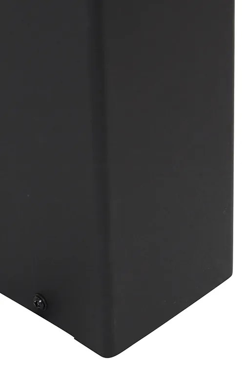 Candeeiro de pé para exterior preto com cúpula opala branca 50 cm - Denmark Moderno