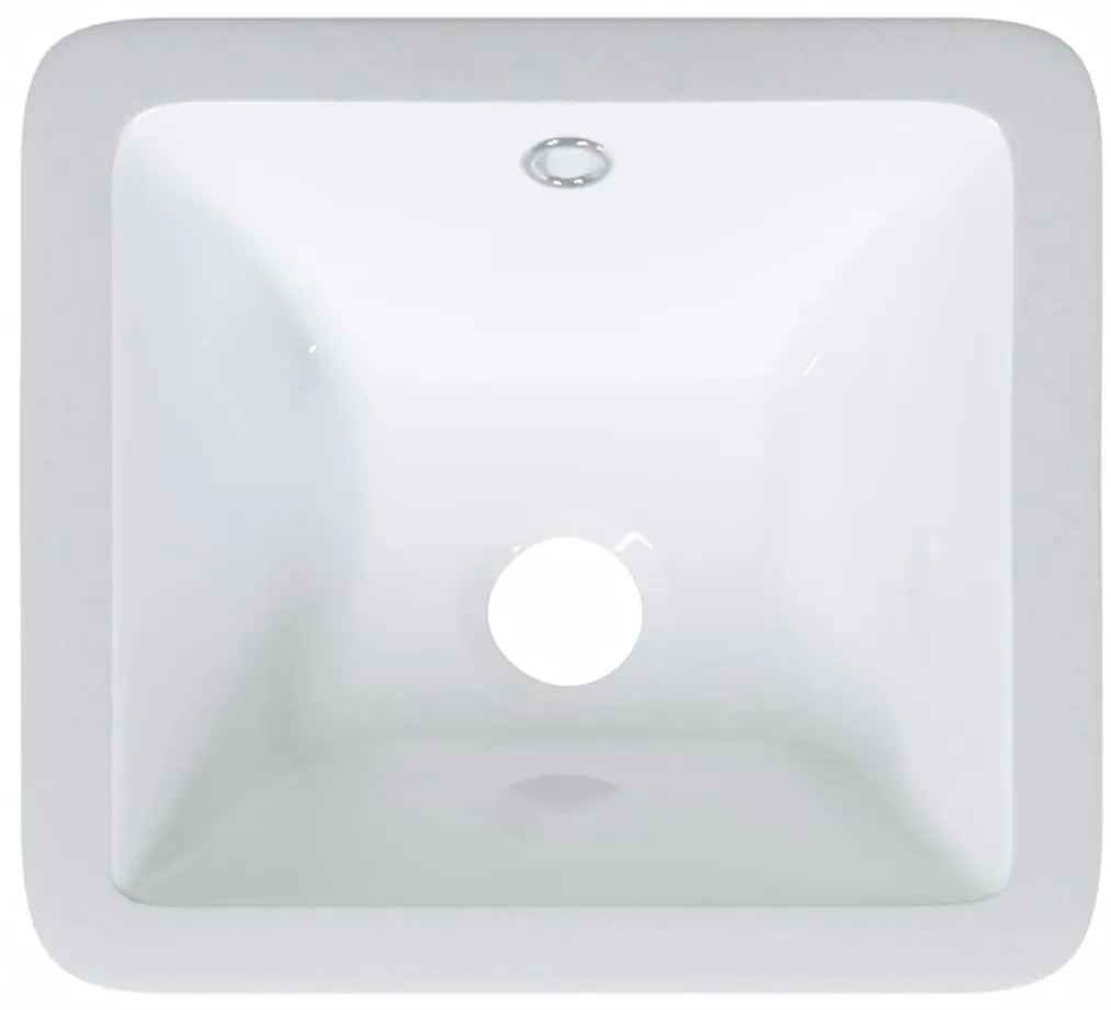 Lavatório casa de banho retangular 30,5x27x14 cerâmica branco