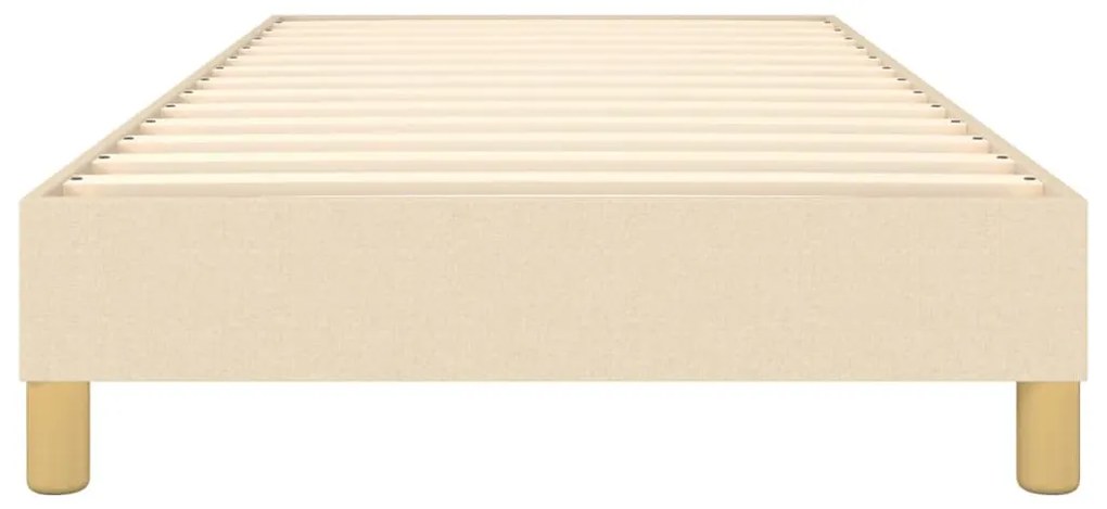 Estrutura de cama sem colchão 90x200 cm tecido creme