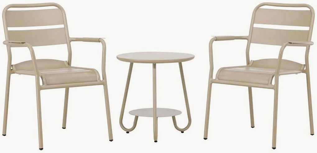 Conjunto de jantar bistrô para jardim Faro, conjunto de 3