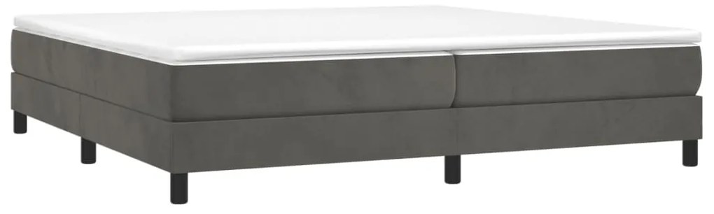 Estrutura de cama sem colchão 200x200 cm veludo cinzento-escuro