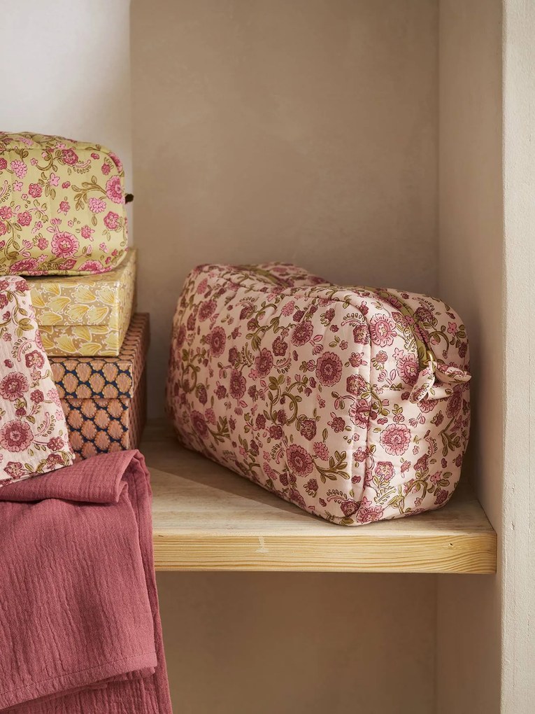 Bolsa de cuidados de higiene Mama estampado rosa