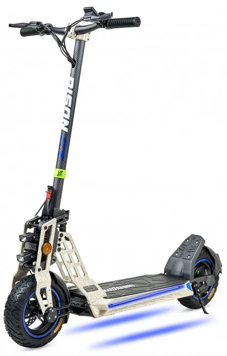 Trotinete elétrica 800w Bison GT | Carbon Design | 40km Autonomia Branco Marfim