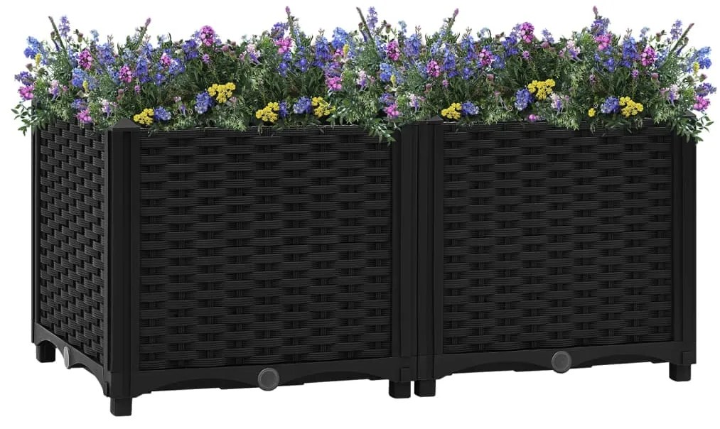 Canteiro elevado 80x40x38 cm polipropileno