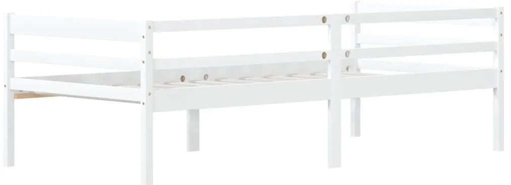 Estrutura de cama em pinho maciço 90x200 cm branco