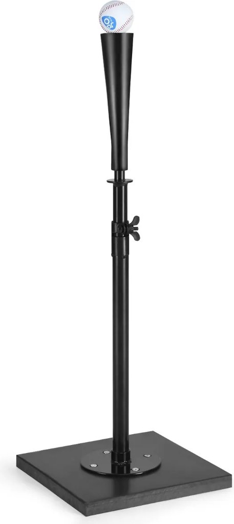 Tee para Beisebol Tee de Softball Ajustável em Altura de 63,5 a 91,5 cm com Base Preta