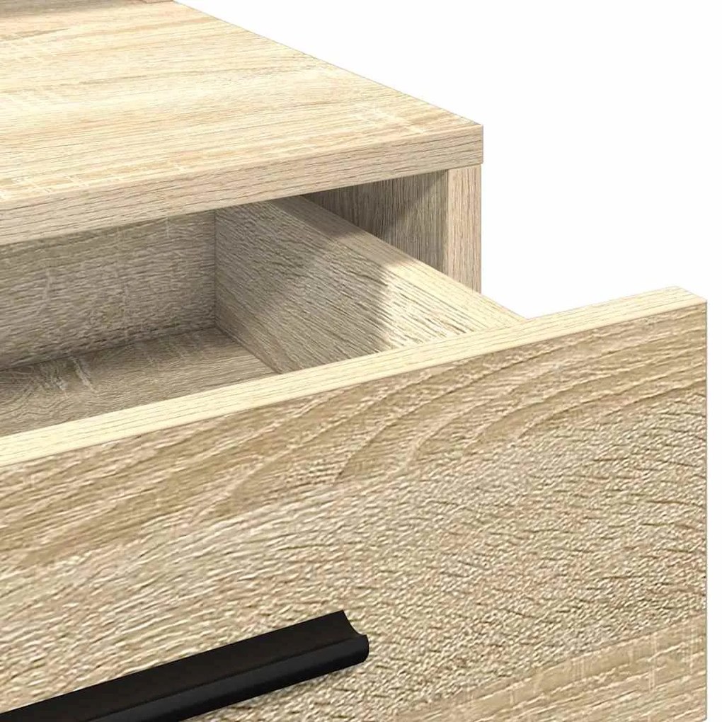 Mesa de Maquiagem vidaXL com Luzes LED Carvalho Sonoma 79x41x135 cm