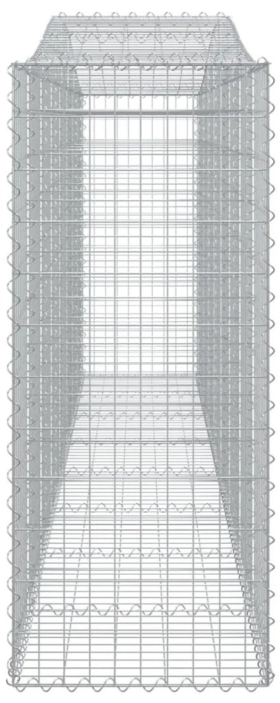 Cestos gabião arqueados 4pcs 400x50x120/140cm ferro galvanizado