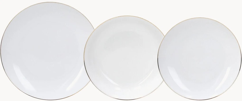 Conjunto de loiça em porcelana Metropolis, 6 pessoas, conjunto de 18
