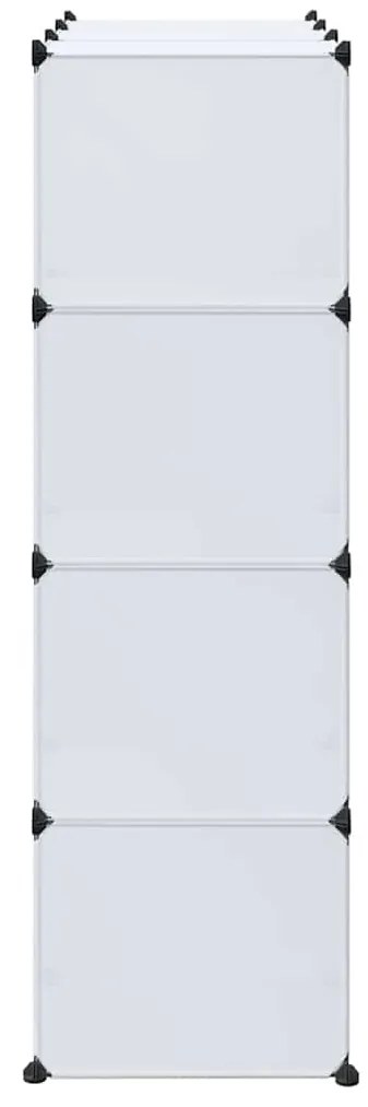 Armário plástico modular 9 gavetas 109x36,5x143 cm branco