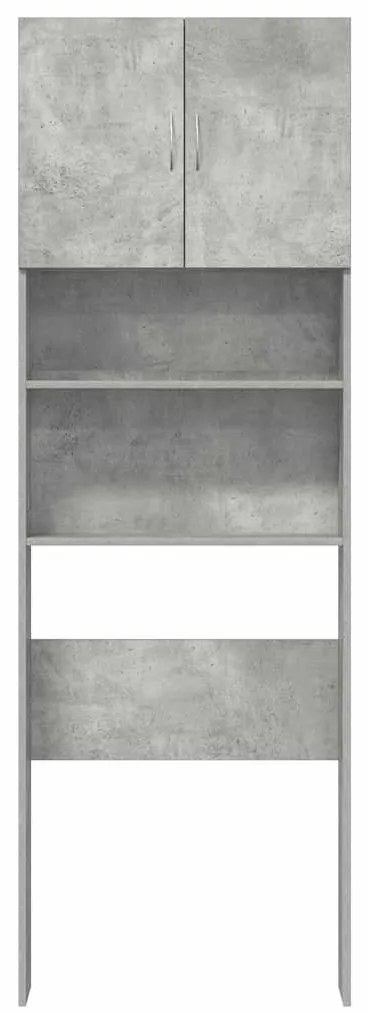 Armário sanita/máquina de lavar derivados madeira concreto cinza