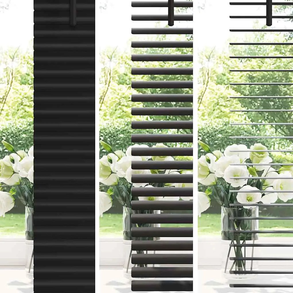 Persiana de Janela com cortinas Outros Manual Preto 135 x 220 cm Alumí