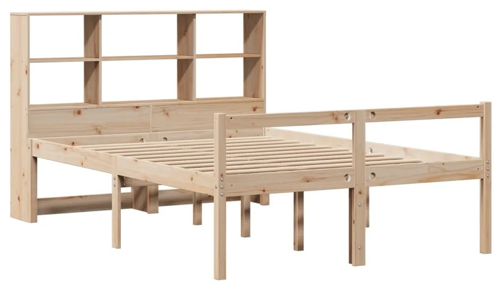 Cama com estante sem colchão 120x190 cm pinho maciço