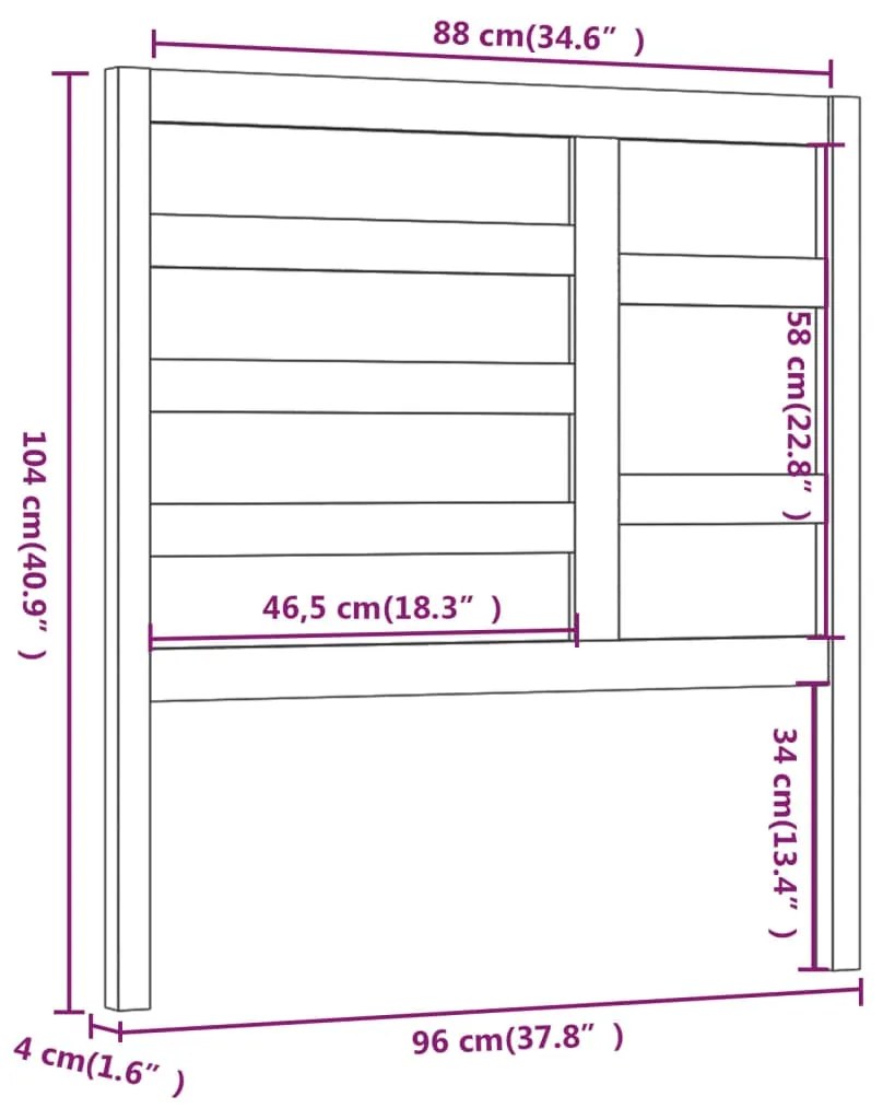 Cabeceira de cama 96x4x104 cm pinho maciço branco