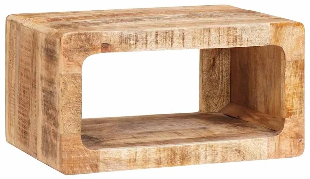 vidaXL Mesa-de-cabeceira Castanho Madeira de manga maciça