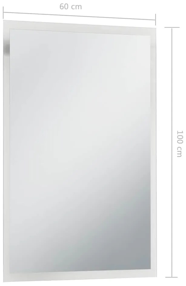 Espelho de parede LED para casa de banho 60x100 cm