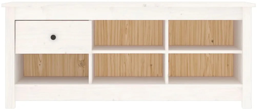 Sapateira 110x38x45,5 cm pinho maciço branco