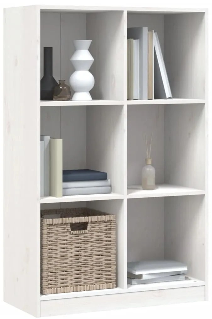 Estante 70x33x110 cm madeira de pinho maciça branco