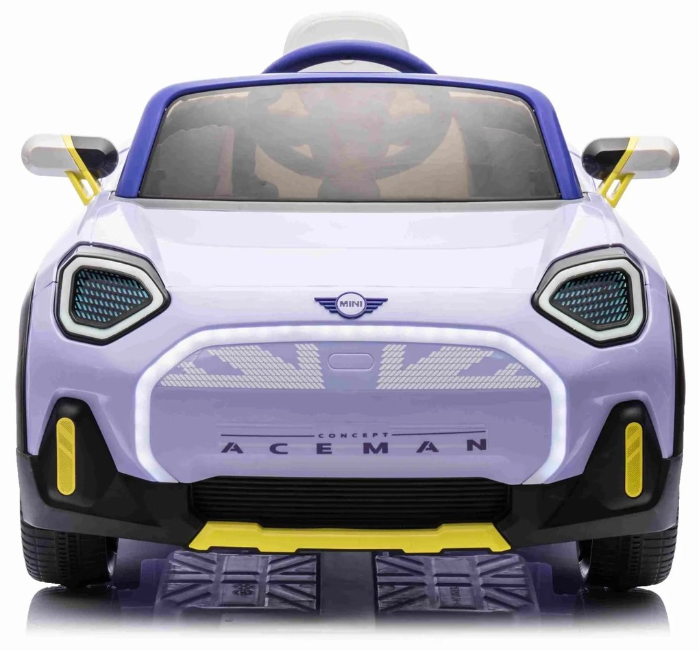 Carro elétrico para Crianças 12V Mini Concept Aceman 4x4, rodas borracha, couro ecológico Roxo