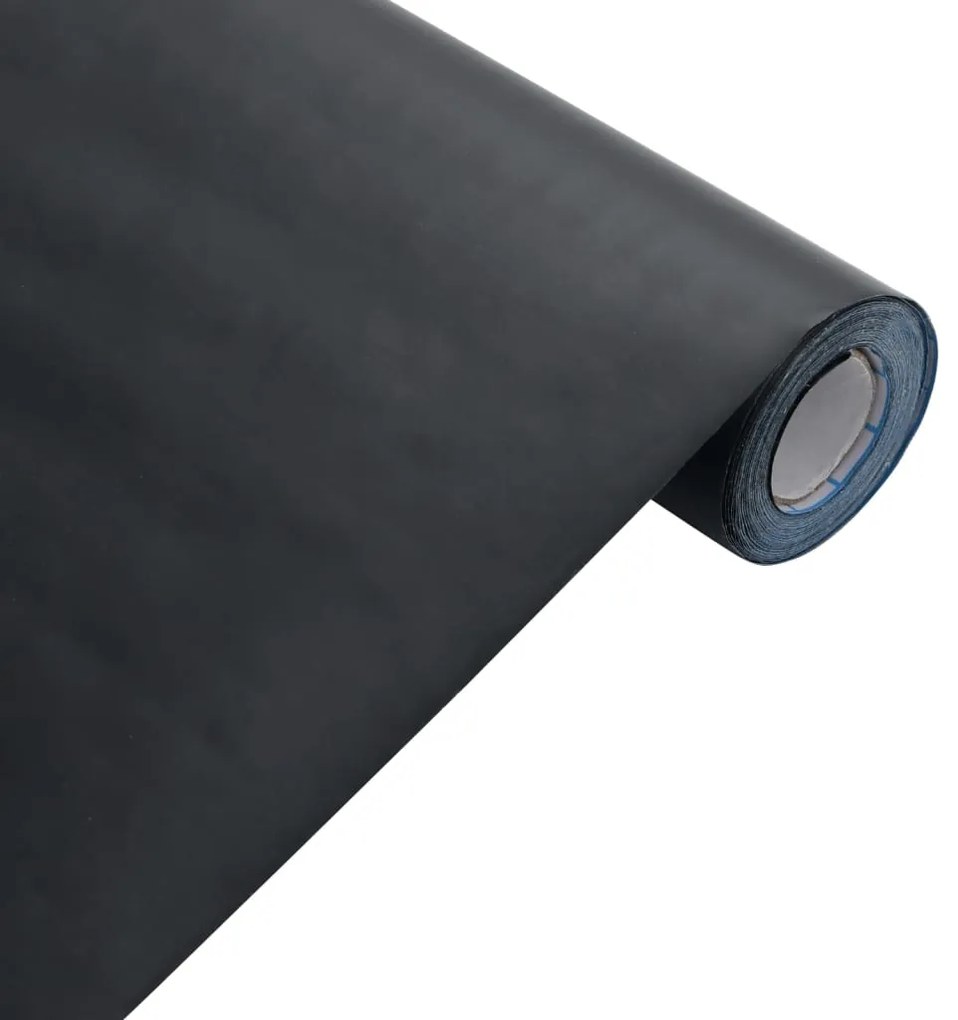 Autocolantes para móveis 90x500 cm PVC preto mate
