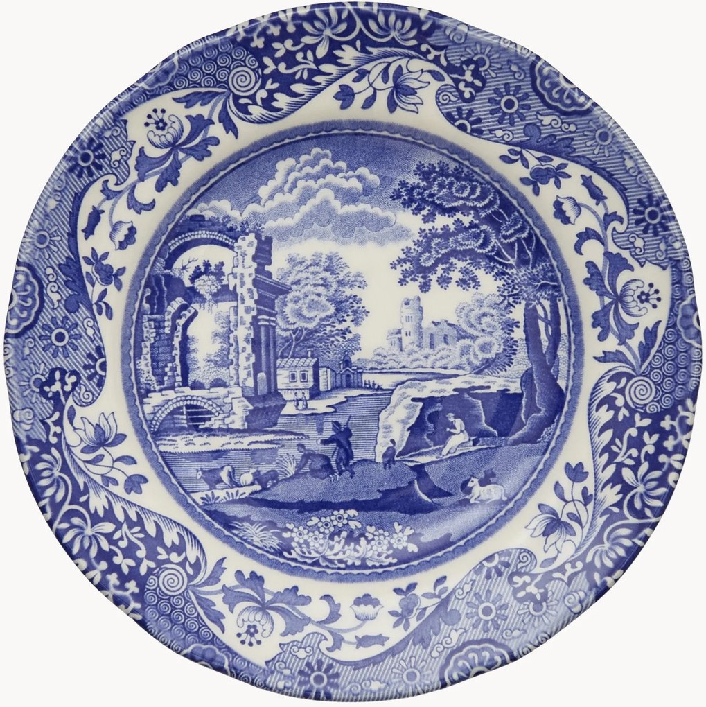 Pratos de sobremesa Blue Italian, conjunto de 4