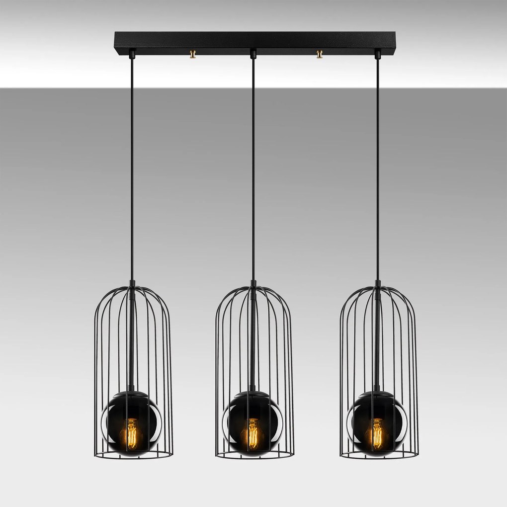 Candeeiro Suspenso Tweety – Preto – 67 x 15 cm