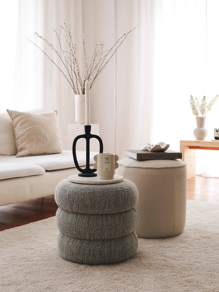 Pouffe Boum – Cinzento – 40x40x40 cm