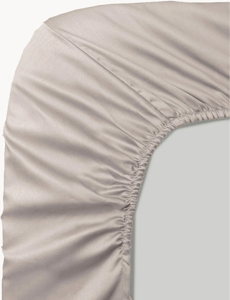 Lençol em cetim de algodão com elástico boxspring Ava