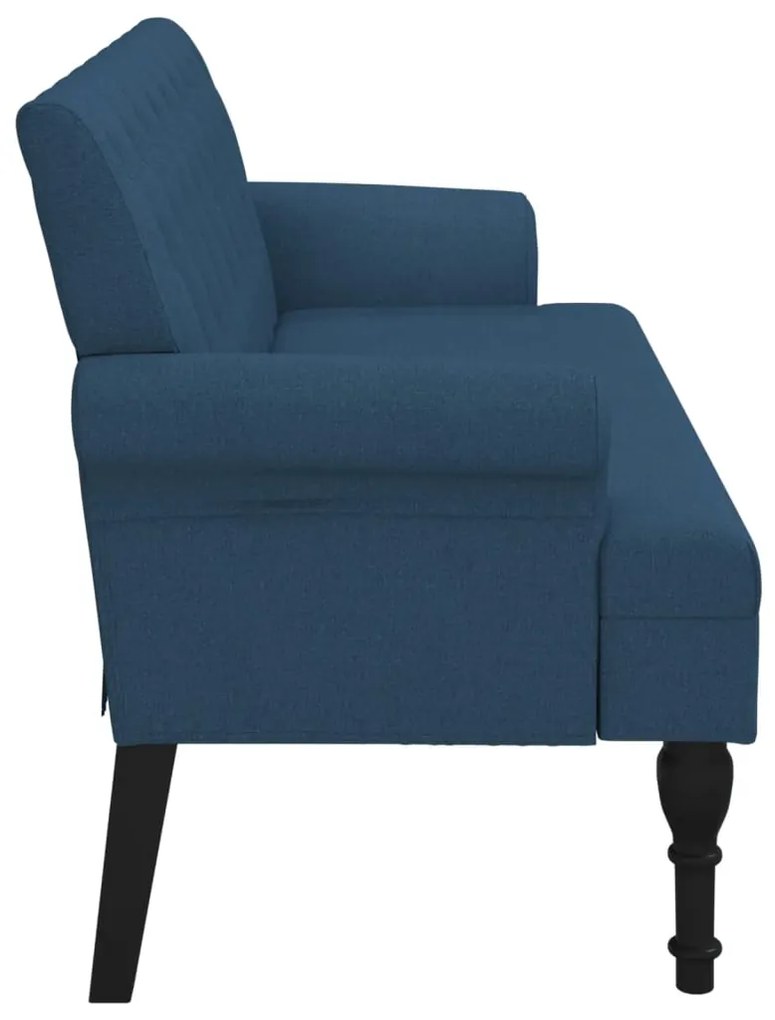 Banco com encosto 120x62x75,5 cm tecido azul