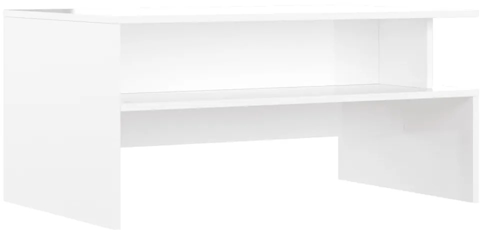 Mesa de centro 90x55x42,5 cm derivados madeira branco brilhante